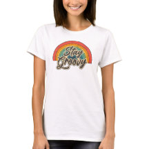 Diseño de cita retro arcoíris Mantén Groovy