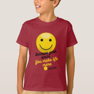 Camiseta Diseño de cita sonriente positiva – Haces que la v