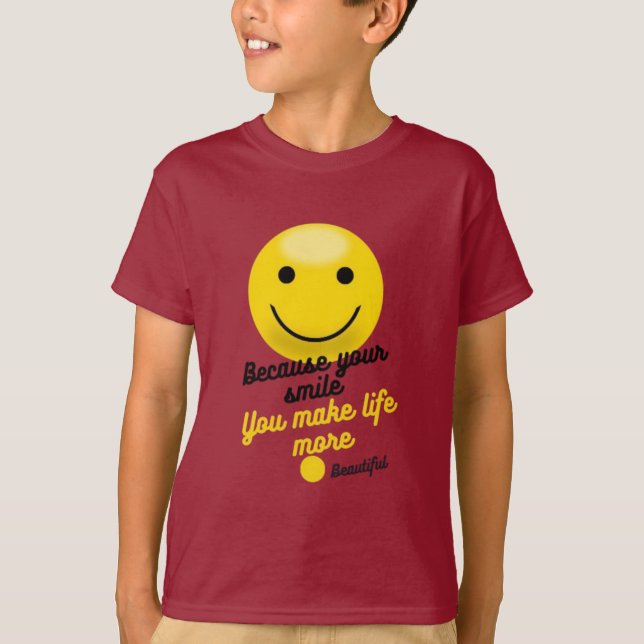 Camiseta Diseño de cita sonriente positiva – Haces que la v (Anverso)