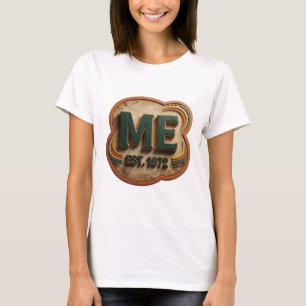 Camiseta Diseño de cita verde impactante ME EST 1972