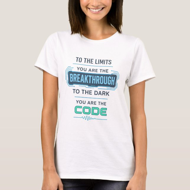 Camiseta Diseño de citas de IA - Avance para codificar la o (Anverso)