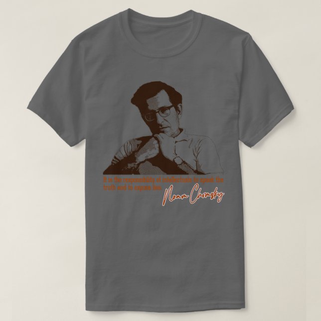 Camiseta Diseño de citas de Noam Chomsky (Diseño del anverso)