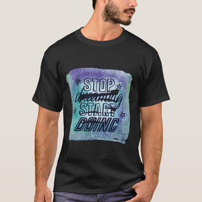 Camiseta Diseño de citas motivacionales para los logros (Anverso)