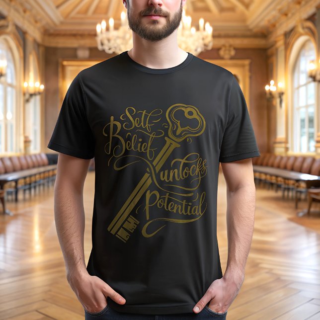 Camiseta Diseño de clave inspiradora | Autoconfianza (Subido por el creador)