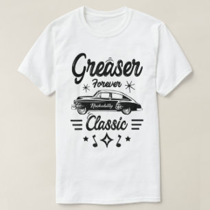 Camiseta Diseño de coche clásico rockabilly Greaser