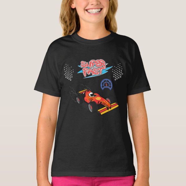 Camiseta diseño de coche de carreras (Anverso)