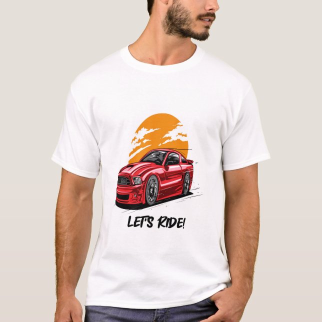 Camiseta Diseño de coches clásicos (Anverso)