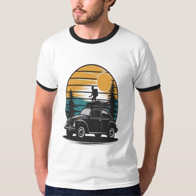 Camiseta Diseño de coches de Carreras (Anverso)