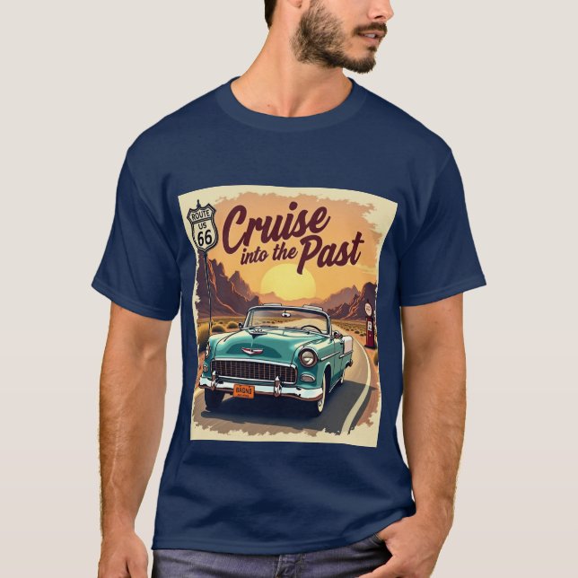 Camiseta Diseño de coches de época de los años 50 (Anverso)