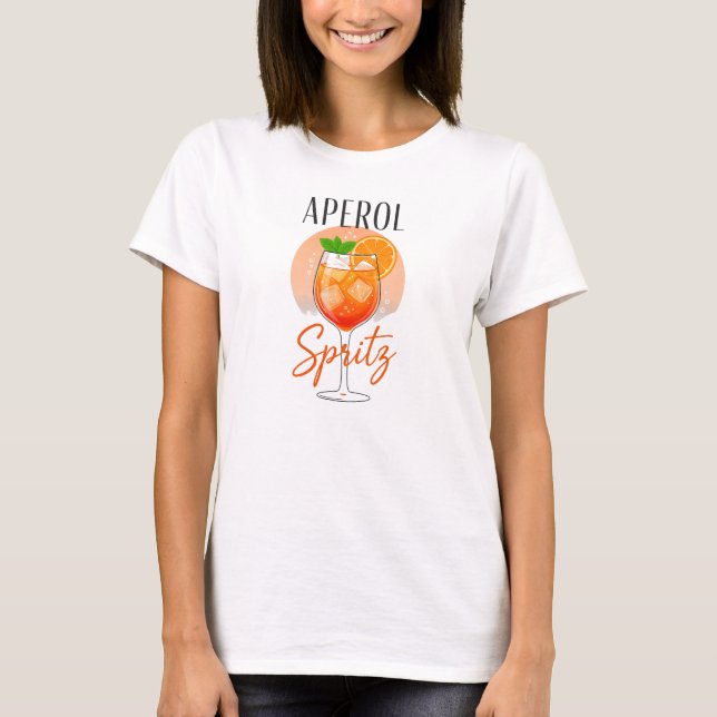 Camiseta Diseño de cóctel Aperol Spritz (Anverso)