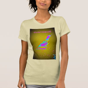 Camiseta Diseño de codorniz multicolor