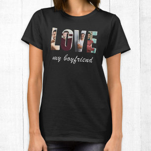 Camiseta Diseño de Collage de Foto Personalizada Amo a Mi N