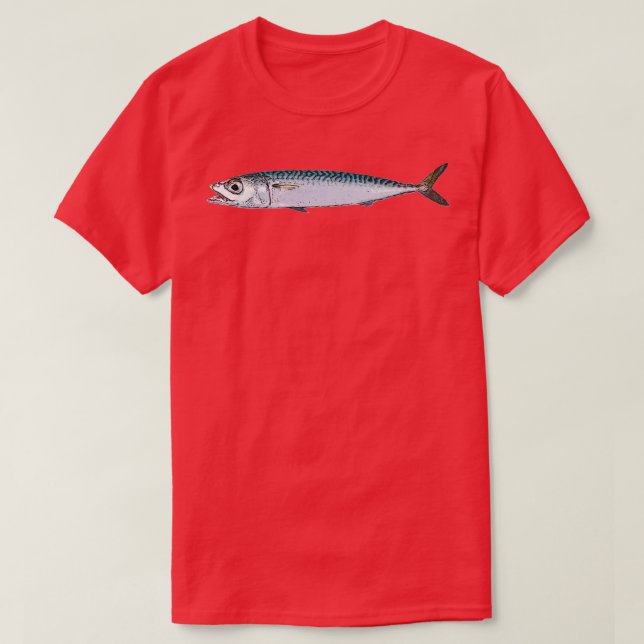 Camiseta Diseño de color Chub Mackerel del Pacífico (Diseño del anverso)
