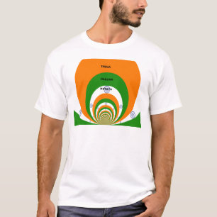 Camiseta Diseño de colores de la bandera nacional de la Ind