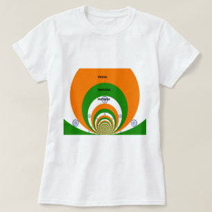 Camiseta Diseño de colores de la bandera nacional de la Ind