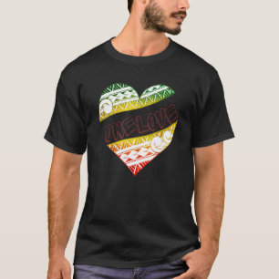 Camiseta Diseño de colores de reggae de amor tribal polines