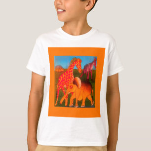 Camiseta Diseño de colores vivos coloridos africanos de ani