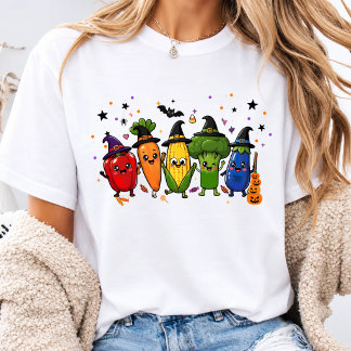 Camiseta Diseño de comida vegetariana saludable de Hallowee