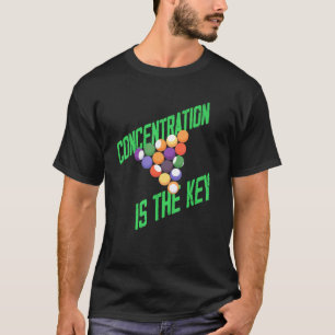 Camiseta Diseño de Concentración de Taco de Billar