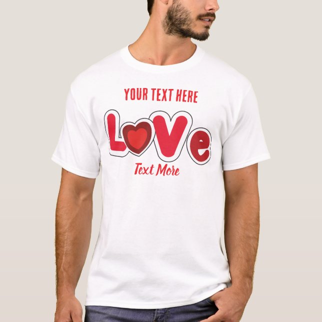 Camiseta Diseño de concepto de amor y romance con elementos (Anverso)