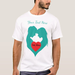 Camiseta Diseño de Concepto de Amor y Romance con Elementos
