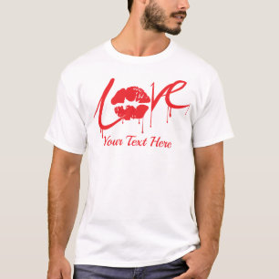 Camiseta Diseño de concepto de amor y romance con elementos
