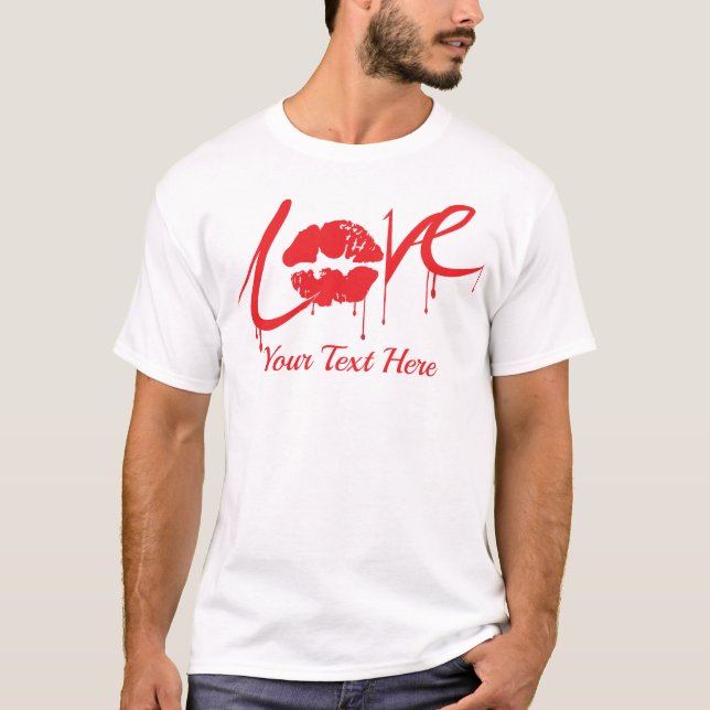 Camiseta Diseño de concepto de amor y romance con elementos (Anverso)