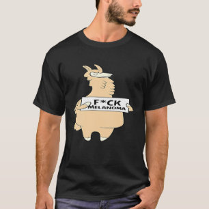 Camiseta Diseño de conciencia Melanoma Llama Rótulo FCK