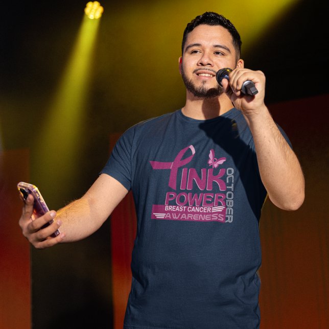 Camiseta Diseño de conciencia sobre el cáncer de mama a tra (Subido por el creador)