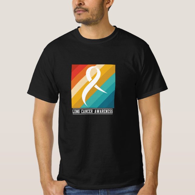 Camiseta Diseño de conciencia sobre el cáncer de pulmón (Anverso)