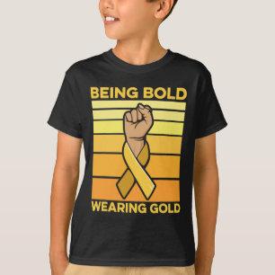 Camiseta Diseño de conciencia sobre el cáncer infantil para