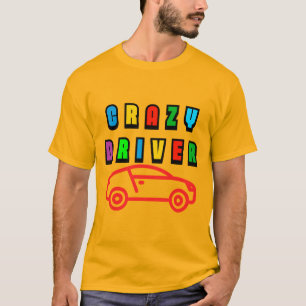Camiseta Diseño de conductor loco colorido