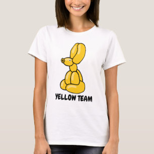 Camiseta Diseño de conejo de globo amarillo divertido