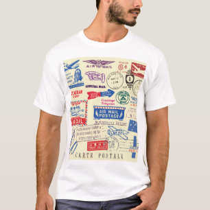 Camiseta Diseño de conjunto de sellos de documentos antiguo