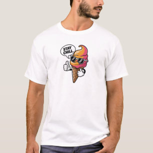Camiseta Diseño de cono de helado Stay Chill Cool