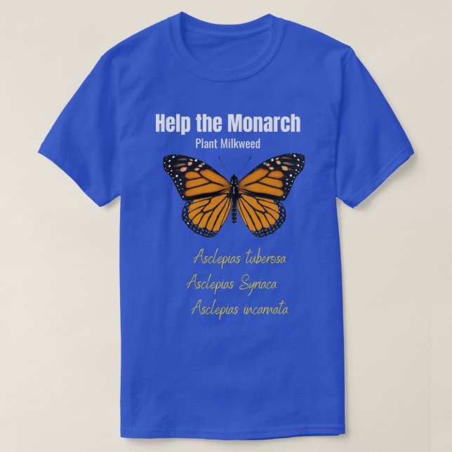 Camiseta Diseño de conservación de mariposas monarca (Diseño del anverso)