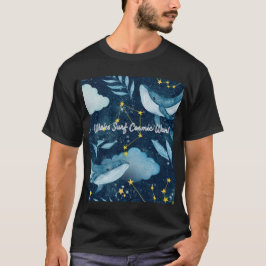 Camiseta Diseño de constelación azul de las olas cósmicas d