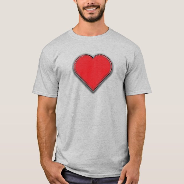 Camiseta Diseño de corazón amoroso (Anverso)