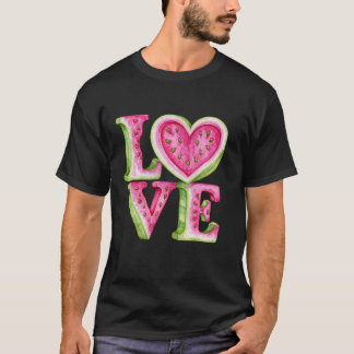Camiseta Diseño de corazón de amor de sandía linda