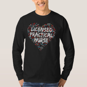 Camiseta Diseño de Corazón Lpn de Enfermeras Prácticas con