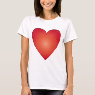 Camiseta Diseño de corazón rojo