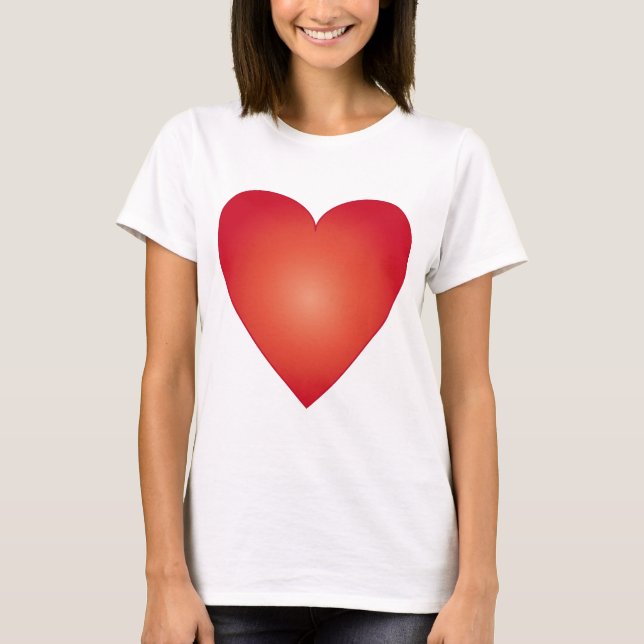 Camiseta Diseño de corazón rojo (Anverso)