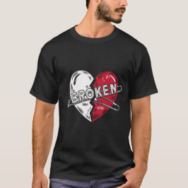 Camiseta Diseño de corazón roto en punk