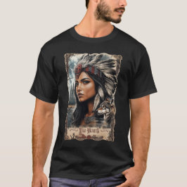 Camiseta Diseño de cosecha de lobos y mujeres nativas de Es