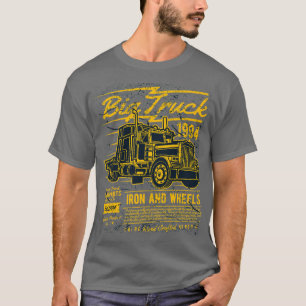 Camiseta Diseño de cosecha de vintage de grandes camiones d