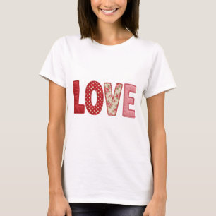 Camiseta Diseño de costura textil PNG de patchwork acolchad