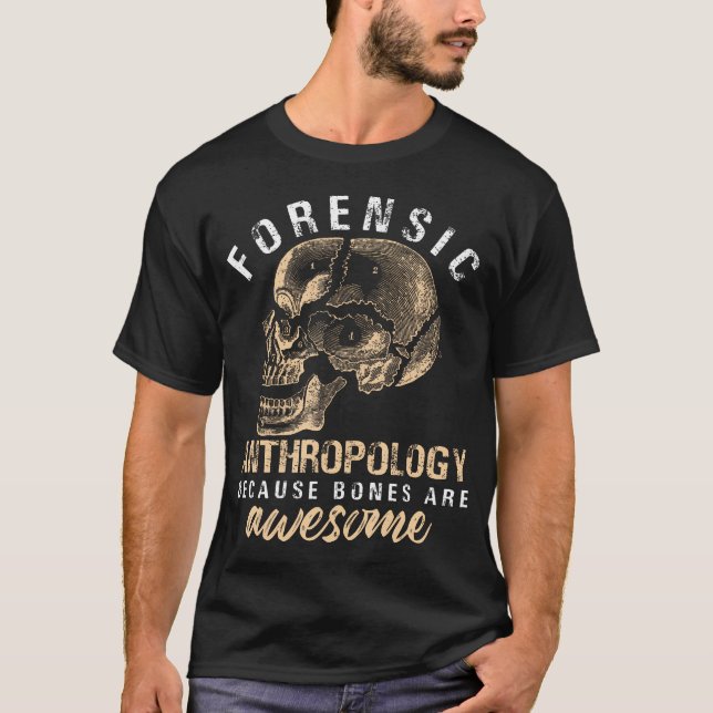Camiseta Diseño de Cráneo de Antropología Forense (Anverso)