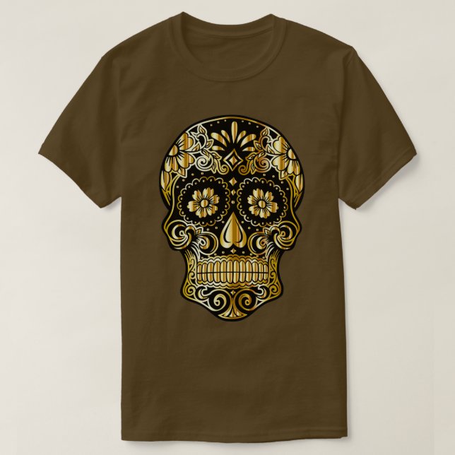 Camiseta Diseño de cráneo de azúcar 1 (Diseño del anverso)