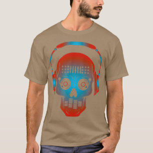 Camiseta Diseño de cráneo de jockey de disco DJ para mezcla