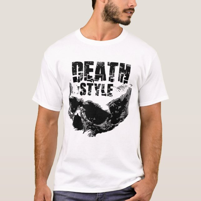 Camiseta Diseño de cráneo estilo muerte (Anverso)